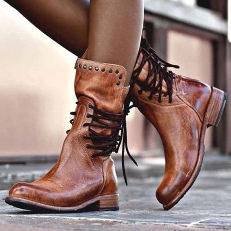 Bottes de Chevalière à Talon Épais