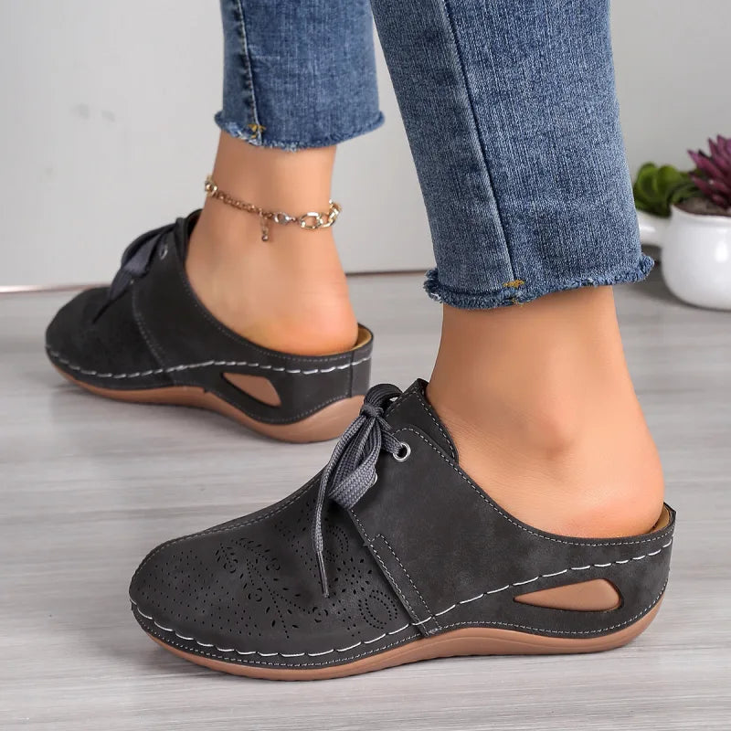 Mules Baskets à Lacets