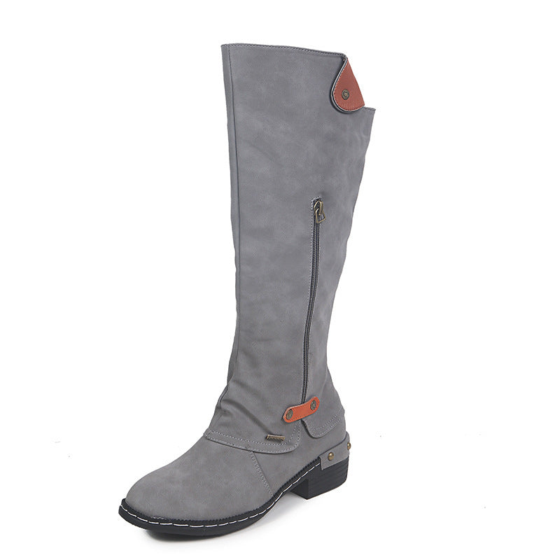 Bottes Hautes à Fermeture Éclair