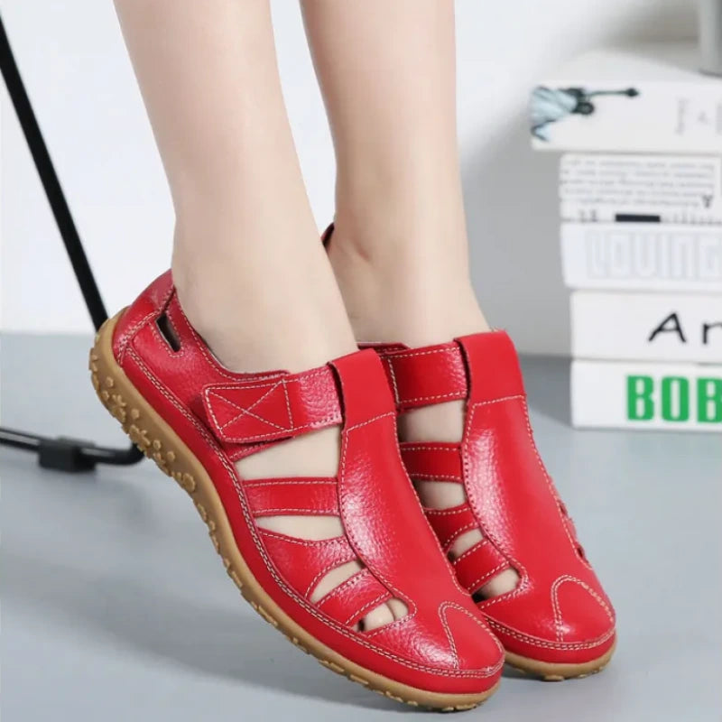 Sandales Vintage en Cuir Véritable