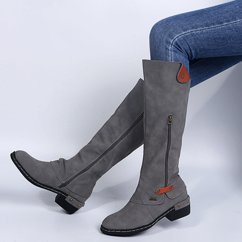 Bottes Hautes à Fermeture Éclair