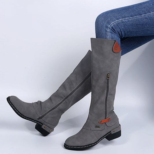 Bottes Hautes à Fermeture Éclair