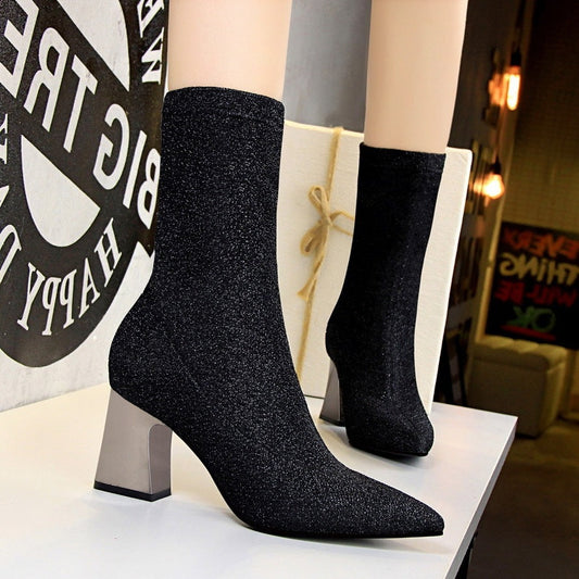 Bottes Courtes à Sequins