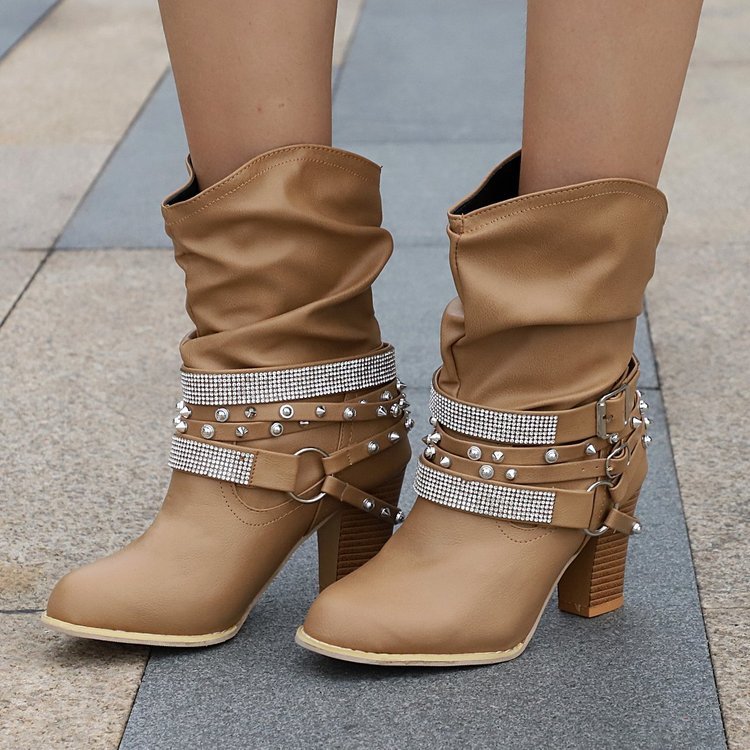 Bottes avec Strass et Boucle
