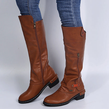 Bottes Hautes à Fermeture Éclair