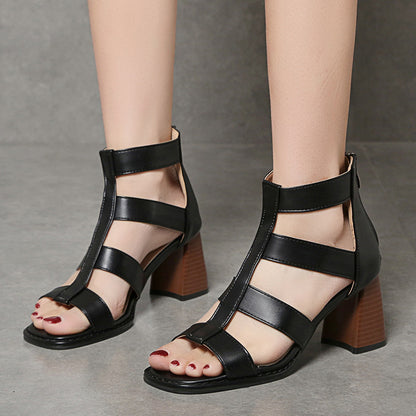 Sandales Rétro à Talons Hauts