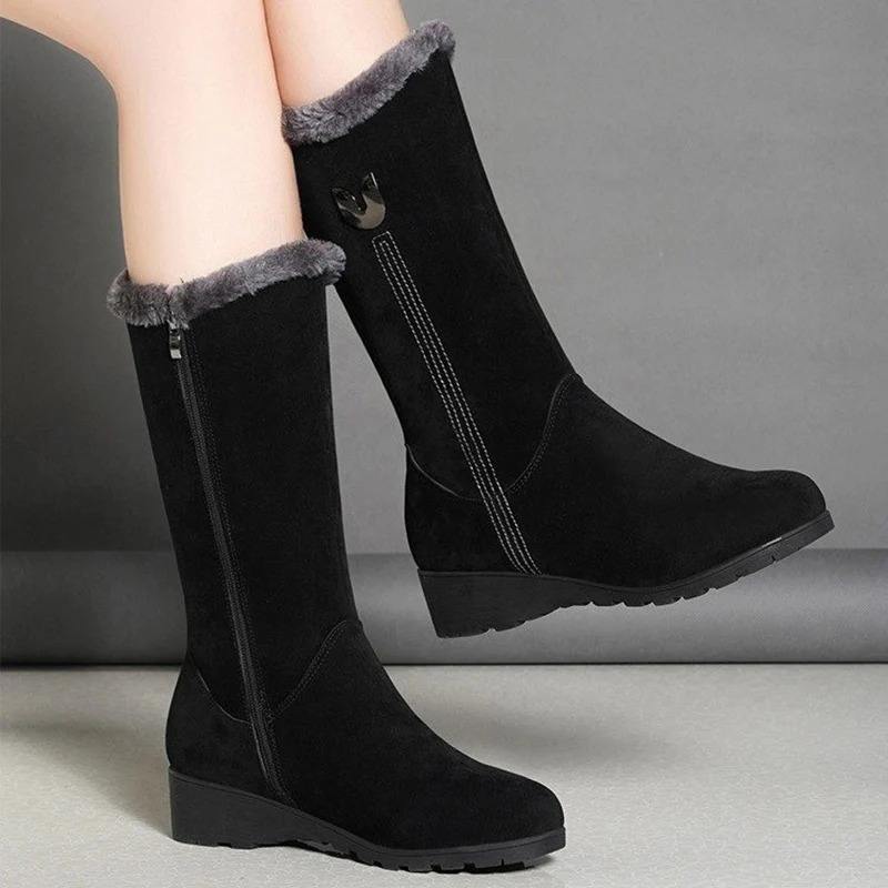 Bottes Martin Velours Mi-Tube