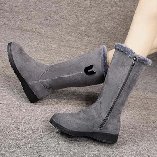 Bottes Martin Velours Mi-Tube