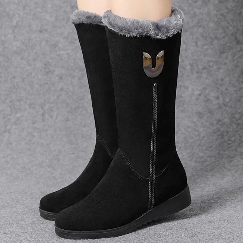Bottes Martin Velours Mi-Tube