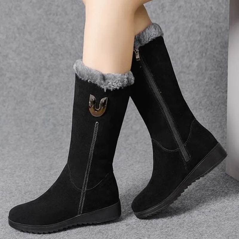 Bottes Martin Velours Mi-Tube