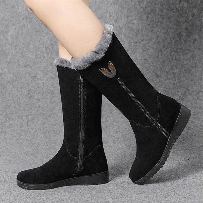 Bottes Martin Velours Mi-Tube