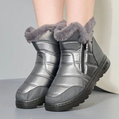  Bottes d’hiver femme hautes en fourrure, imperméables et chaudes,