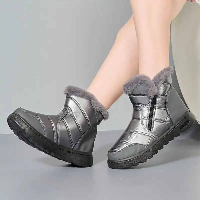  Bottes d’hiver femme hautes en fourrure, imperméables et chaudes