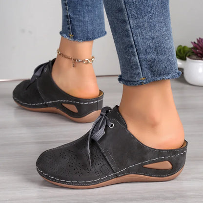 Mules Baskets à Lacets